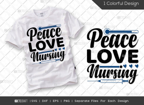 A Designer's Look at the Peace Love Nursing SVG Cut File