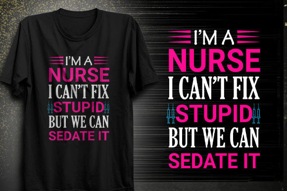 I Am Nurse: A Design with Real Stitching Character