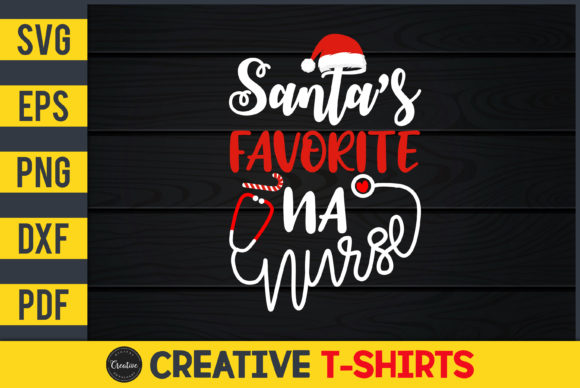 Santa's Favorite NA Nurse: A Charming Embroidery Design