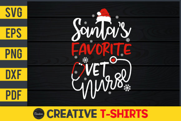 Santa's Favorite VET Nurse: A Festive Embroidery Design